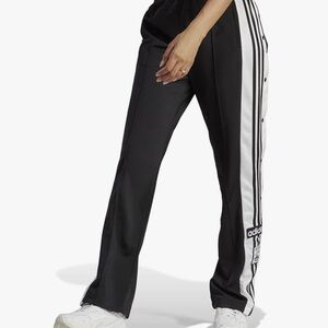 Adidas Black and White Snap Track Pants
